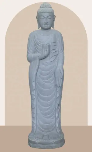 Product image of the product “Standing Buddha with Lotus Flower, ca. 151 cm H ”
